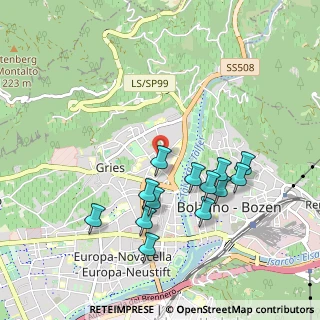 Mappa Via Montello, 39100 Bolzano BZ, Italia (0.91385)