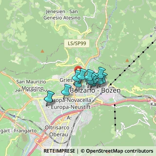 Mappa Via Montello, 39100 Bolzano BZ, Italia (1.09692)