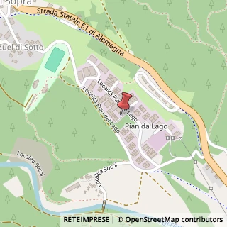 Mappa Localita' pian da lago, 32043 Cortina d'Ampezzo, Belluno (Veneto)