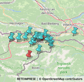 Mappa A23 Autostrada Palmanova-Tarvisio, 33018 Tarvisio UD, Italia (9.8425)