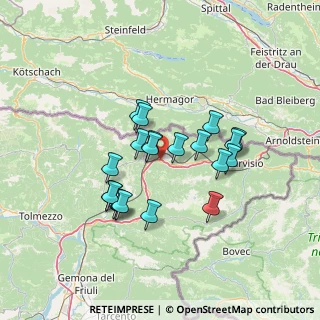 Mappa Frazione Laglesie San Leopoldo, 33016 Pontebba UD, Italia (11.3725)