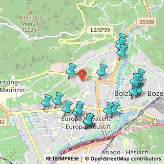 Mappa Via Tre Santi Dreiheiligengasse, 39100 Bolzano BZ, Italia (1.1165)