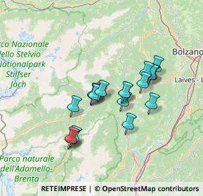 Mappa 38022 Caldes TN, Italia (10.97389)