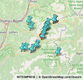 Mappa Strada della Comunità de Fiem, 38035 Moena TN, Italia (10.1985)