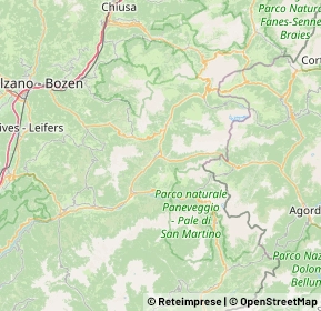 Mappa 38035 Moena TN, Italia (17.22429)