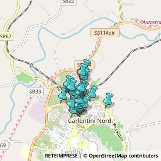 Mappa Via Curie Marie, 96016 Lentini SR, Italia (0.7045)