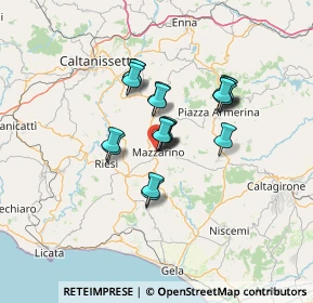 Mappa Via Alessandro Volta, 93013 Mazzarino CL, Italia (10.85053)