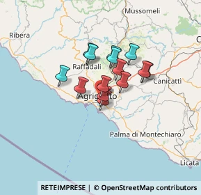 Mappa Via Donato Bramante, 92100 Agrigento AG, Italia (9.74571)