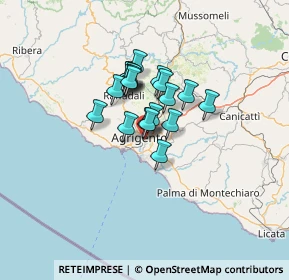 Mappa Via Giuseppe Toniolo, 92100 Agrigento AG, Italia (9.3315)