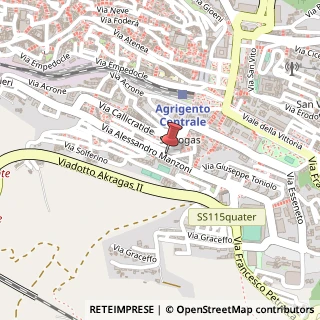 Mappa Via Alessandro Manzoni, 115, 92100 Agrigento, Agrigento (Sicilia)