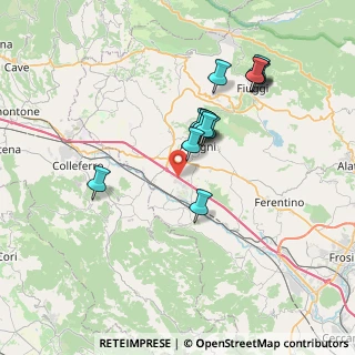 Mappa Via Area Sviluppo Ind. Le Prima, 03012 Anagni FR, Italia (7.02615)