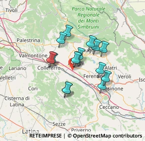 Mappa Com. le Osteria della Fontana Villa Magna Gorga, 03012 Anagni FR, Italia (10.75867)