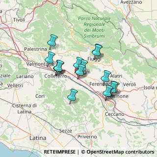 Mappa Com. le Osteria della Fontana Villa Magna Gorga, 03012 Anagni FR, Italia (11.59875)