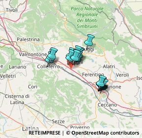 Mappa Via Osteria della Fontana, 03012 Anagni FR, Italia (9.59737)