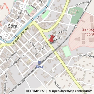 Mappa Via Torino, 1, 03039 Sora, Frosinone (Lazio)
