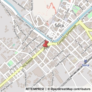 Mappa Via Napoli, 36, 03039 Sora, Frosinone (Lazio)