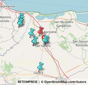 Mappa SS 89 km 3.480 dir. Nord-Est, 71016 San Severo FG, Italia (13.67545)