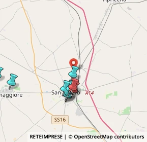 Mappa SS 89 km 3.480 dir. Nord-Est, 71016 San Severo FG, Italia (4.52273)