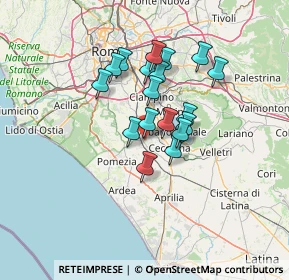 Mappa 00134 Pomezia RM, Italia (10.85667)