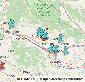 Mappa Via Le Fosse, 03013 Ferentino FR, Italia (15.63545)