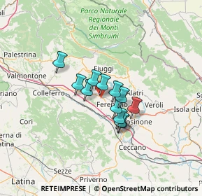 Mappa Via Le Fosse, 03013 Ferentino FR, Italia (8.6475)