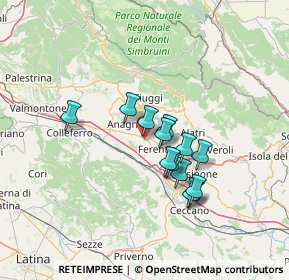 Mappa Via Le Fosse, 03013 Ferentino FR, Italia (11.23077)