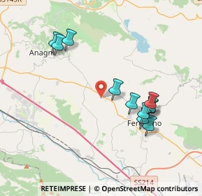 Mappa Via Le Fosse, 03013 Ferentino FR, Italia (3.99727)