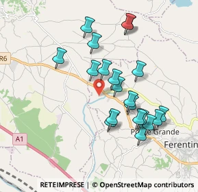 Mappa Via Le Fosse, 03013 Ferentino FR, Italia (1.8405)