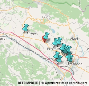 Mappa Via Le Fosse, 03013 Ferentino FR, Italia (7.58083)