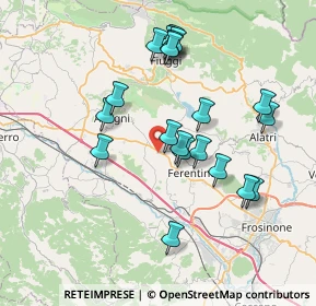 Mappa Via Le Fosse, 03013 Ferentino FR, Italia (7.57)