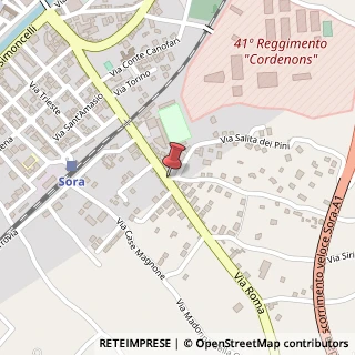 Mappa Via Sferracavallo, 59, 03039 Sora, Frosinone (Lazio)