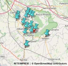 Mappa 00074 Nemi RM, Italia (6.96444)