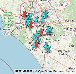 Mappa Viale delle Arti, 00071 Pomezia RM, Italia (11.5625)