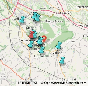 Mappa Piazza Roma, 00074 Nemi RM, Italia (6.09333)