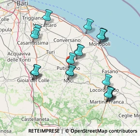 Mappa Via Niccolò Paganini, 70017 Putignano BA, Italia (16.6105)