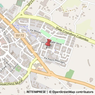 Mappa Via Umberto Giordano,  3, 70017 Putignano, Bari (Puglia)