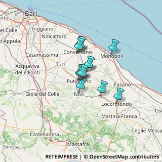 Mappa CAP, 70017 Putignano BA, Italia (8.76583)