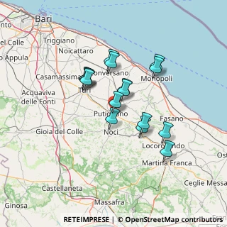 Mappa CAP, 70017 Putignano BA, Italia (11.94625)