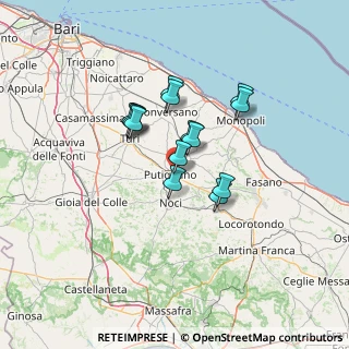 Mappa Via Gioacchino Rossini, 70017 Putignano BA, Italia (10.67643)