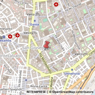 Mappa Via dei Carrozzieri a Monteoliveto,  13, 80134 Napoli, Napoli (Campania)