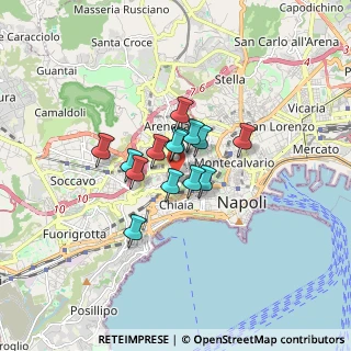 Mappa Via Andrea Vaccaro, 80129 Napoli NA, Italia (1.06214)
