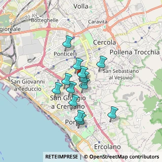 Mappa Via Roberto Galdieri, 80046 San Giorgio a Cremano NA, Italia (1.44385)
