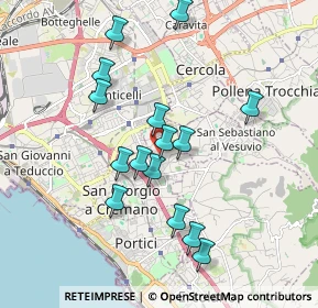 Mappa Via Buongiovanni, 80056 San Giorgio a Cremano NA, Italia (1.854)