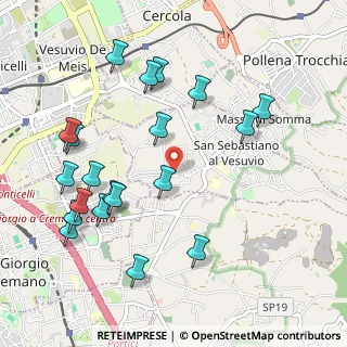Mappa Piazza della Meridiana, 80040 San Sebastiano Al Vesuvio NA, Italia (1.225)