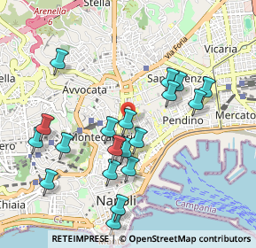 Mappa Via Cisterna dell'Olio, 80134 Napoli NA, Italia (1.07)