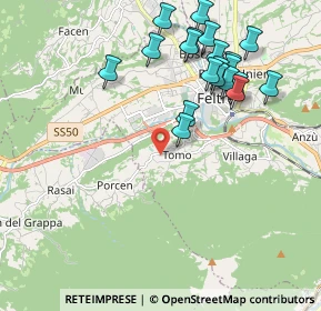 Mappa Via Beato Bernardino, 32032 Feltre BL, Italia (2.1195)