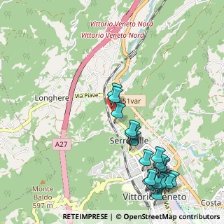 Mappa Via Guglielmo Marconi, 31029 Vittorio Veneto TV, Italia (1.2365)