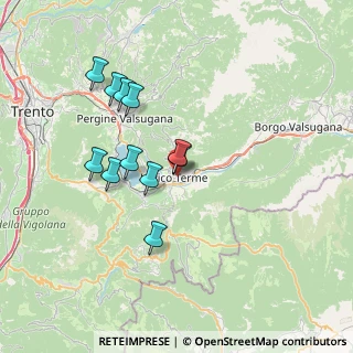 Mappa 38056 Levico Terme TN, Italia (6.27636)