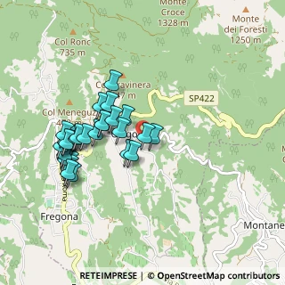 Mappa Via Rizzardo da Camino, 31010 Fregona TV, Italia (0.88519)