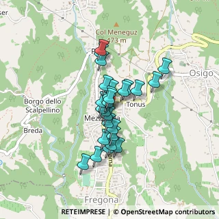 Mappa Via Mezzavilla Centro, 31010 Fregona TV, Italia (0.3)